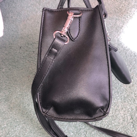 Cute Nine West Black Mini Tote Bag with Charm - Picture 6 of 16